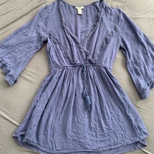Blue tunic top